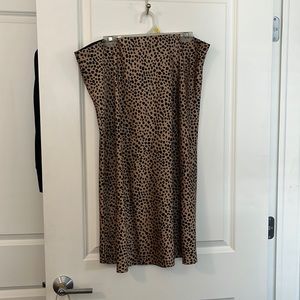 LOFT leopard print skirt